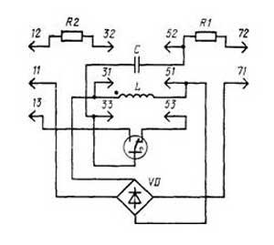  Электрическая схема реле ИВГ-В