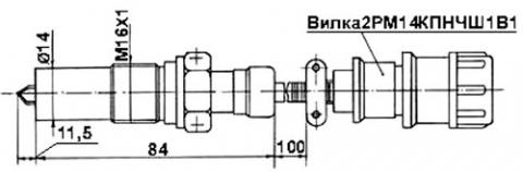 Габаритные размеры датчика измерения температуры ИС-470А