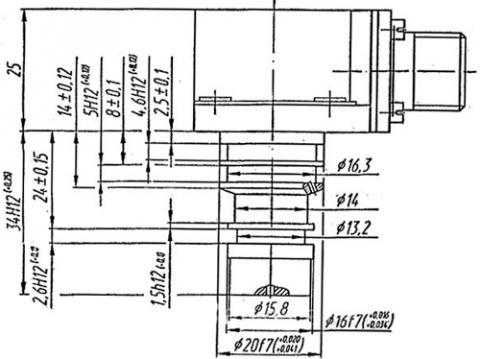 Рис.1. Габаритные размеры сигнализатора перепада давления СПД-1,0