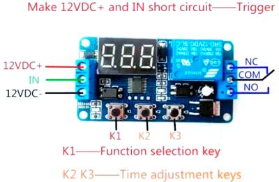 Схема подключения реле SRD-12VDC-SL-C