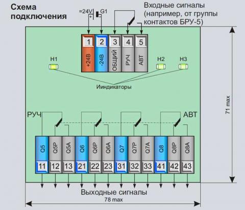 Схема подключения блока БКС-4