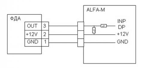 Схема подключения фотодатчика ФДА
