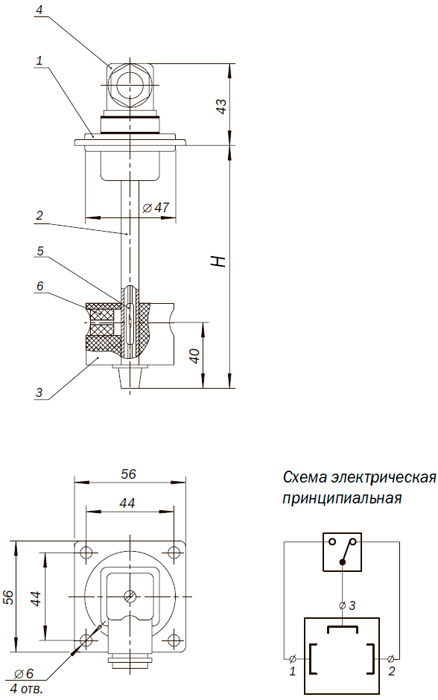 Рис.1. Схема реле РУ